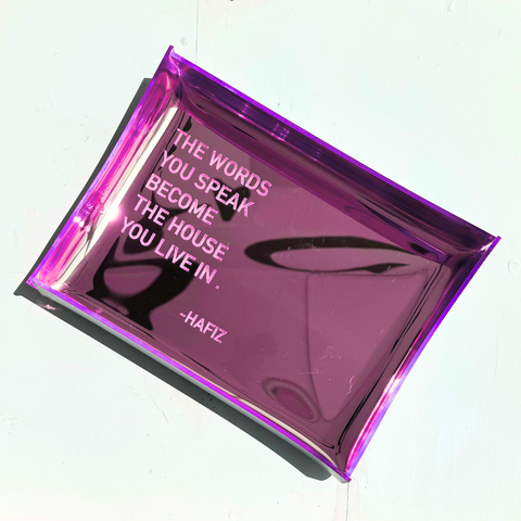 Charola espejo bugambilia