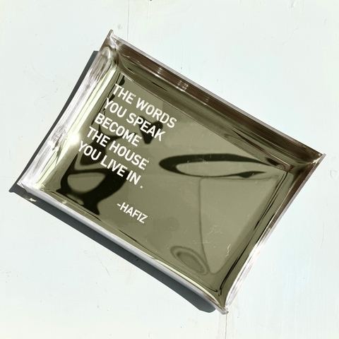 Charola espejo plata