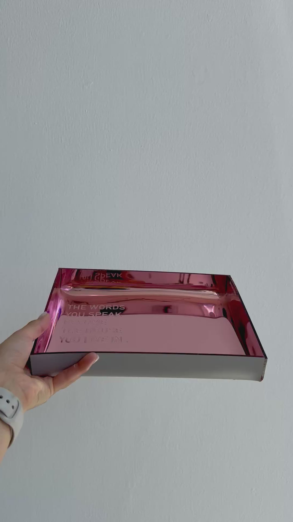 Charola espejo rose gold