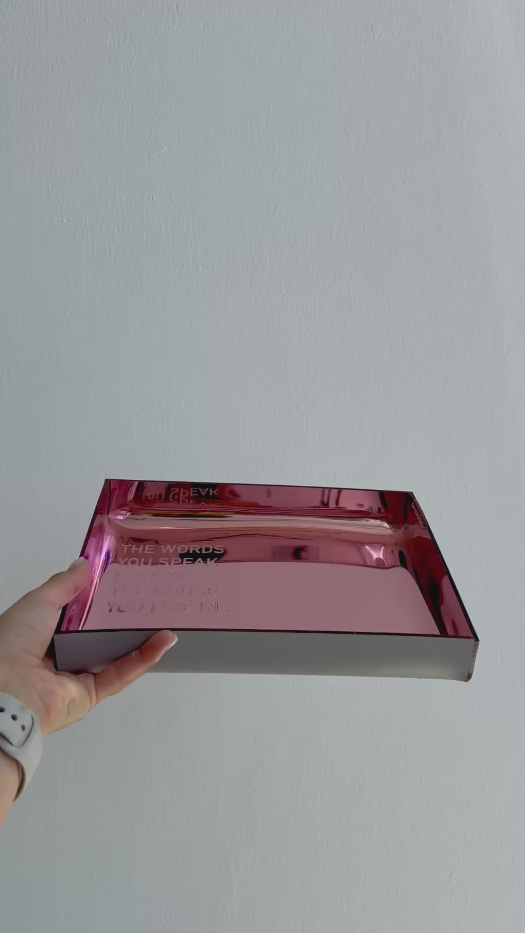 Charola espejo rose gold